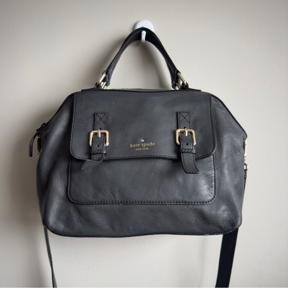 Kate Spade Allen Street Raquelle Dark Gray Leather handbag